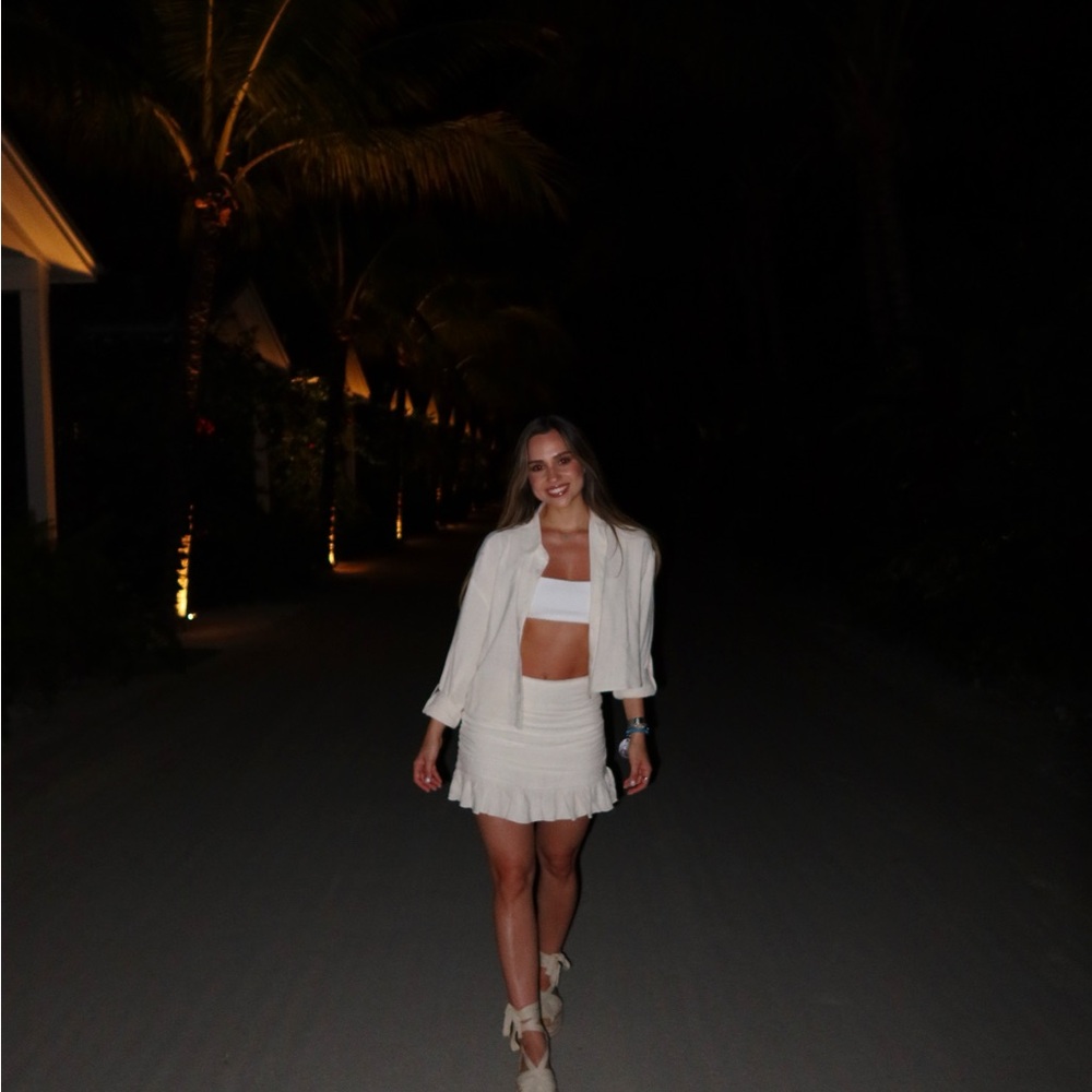 Stylish White Two-Piece Set